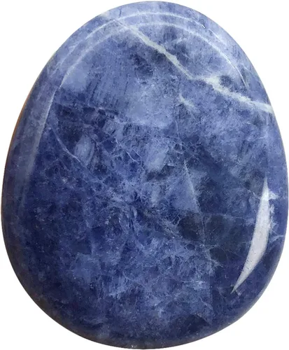 Miniatura 20 de Fekuar Piedra de cristal de jaspe kambaba natural, piedra de preocupación para el pulgar, tallada a mano, piedras de bolsillo de lágrima de cristal