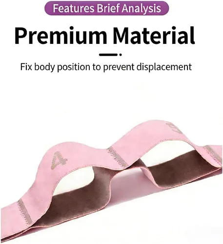 Miniatura 3 de Banda de resistencia de fitness para estiramiento y yoga, banda de resistencia de yoga ajustable de 8 segmentos con asas para brazos, ejercicio