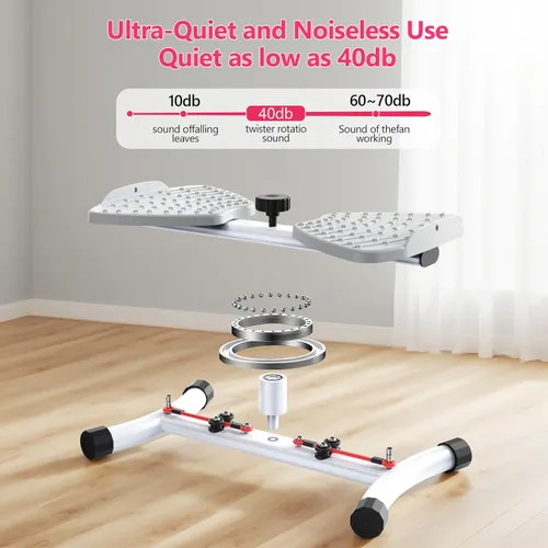 Miniatura 7 de Máquina de torsión de cintura y máquina de abdominales – 300 libras sin ruido para ejercicio de núcleo, gimnasio en casa con bandas de resistencia