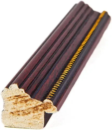 Miniatura 6 de ArtToFrames Marco de imagen rojo de 10 x 16 pulgadas, este marco de póster de madera personalizado de 1" es de color cereza con cuentas doradas