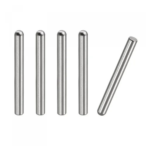 uxcell Pasadores de clavija de 0.197 x 1.969 in, 5 piezas de acero inoxidable 304 de cabeza redonda plana biselada, pasadores de litera, pasadores