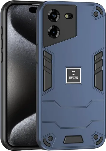 Miniatura 65 de Funda compatible con Huawei Y9 Prime (2019), compatible con Huawei Y9 Prime (2019) 4G STK-L21 2 en 1 [PC duro + TPU], funda de teléfono azul