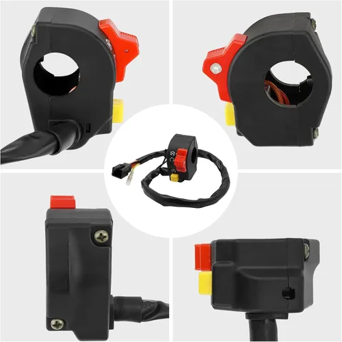 Miniatura 6 de M MATI Interruptor de manillar derecho Botón de arranque y parada de apagado para Suzuki DRZ400S DR-Z400S 2000-2009 37200-13E30 37200-13E31