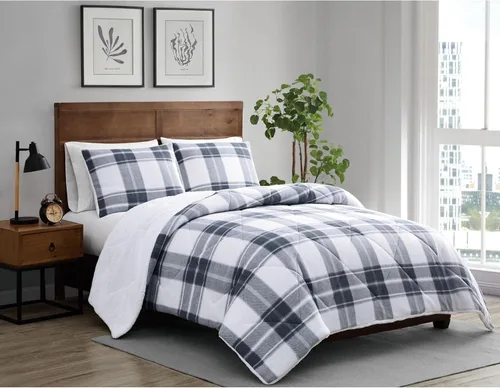 Miniatura 8 de Cannon Cozy Teddy - Manta de poliéster azul y crema, 1 pieza, 50 x 70 pulgadas, a cuadros, 100% poliéster, para hombres y mujeres, certificado