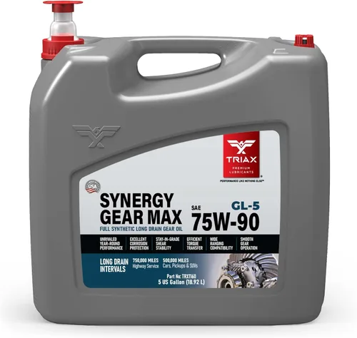 Miniatura 11 de Triax Synergy Gear Max 75W-90 GL-5 Limited Slip - Drenaje ultra largo 500k millas, transmisión manual, lubricante para engranajes/diferencial