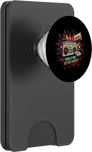 Miniatura 8 de Totally Rad Retro 80s Boombox Joystick Cassette Tape Energy PopSockets Adhesive PopGrip