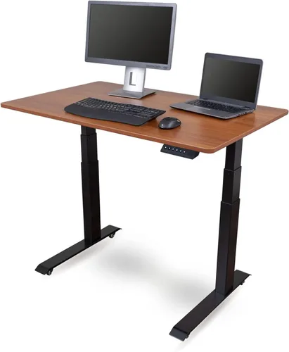 Miniatura 7 de Stand Up Desk Store Escritorio eléctrico de altura ajustable con memoria programable (marco negro/parte superior negra mate, 48 pulgadas de ancho)