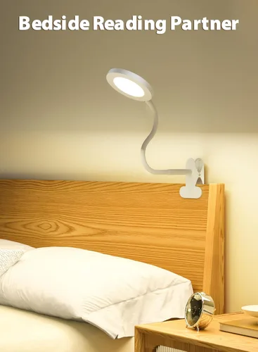 Miniatura 6 de deeloop Luz LED con clip, 100% infinita regulable para libros de lectura en cabecera de cama, lámpara de escritorio de control táctil de 450 lm