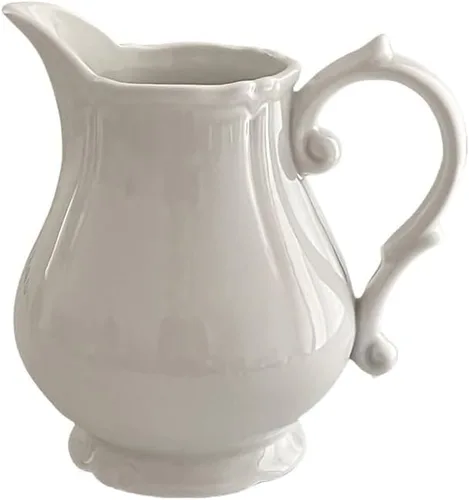 Miniatura 12 de WAIT FLY Jarra de crema y salsa vintage en relieve, jarra de crema negra para cocina