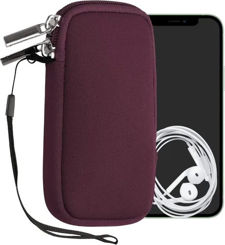 Miniatura 52 de kwmobile Funda universal para teléfono tamaño XS - 3,5/4 pulgadas - Funda de neopreno para teléfono inteligente con cremallera - Funda impermeable