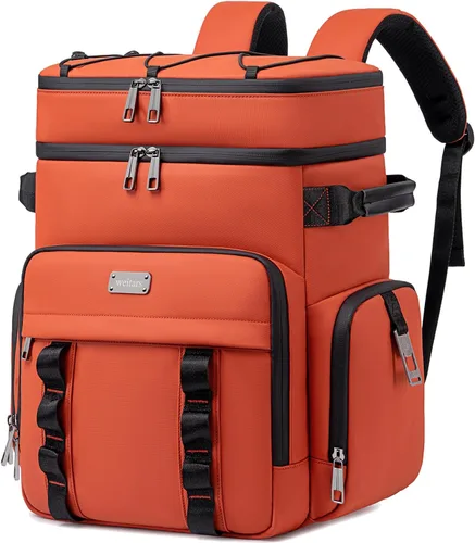 Miniatura 9 de Weitars - Mochila enfriadora aislada, bolsa enfriadora suave impermeable de doble cubierta, mochila enfriadora a prueba de fugas para almuerzo