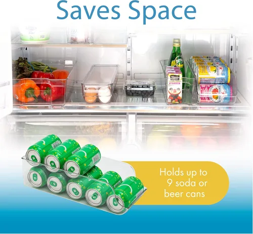 Miniatura 2 de Dial Industries - Dispensador de latas de soda para refrigerador, transparente