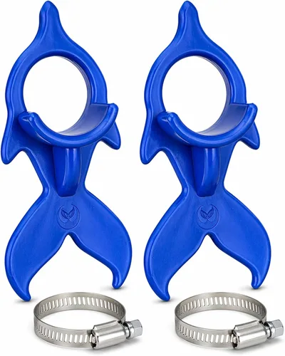 Miniatura 10 de Soporte de manguera de piscina sobre el suelo, 2 unidades, soporte de tubo de filtro de 1.5 pulgadas, soporte de soporte de aspiración intex, Gris