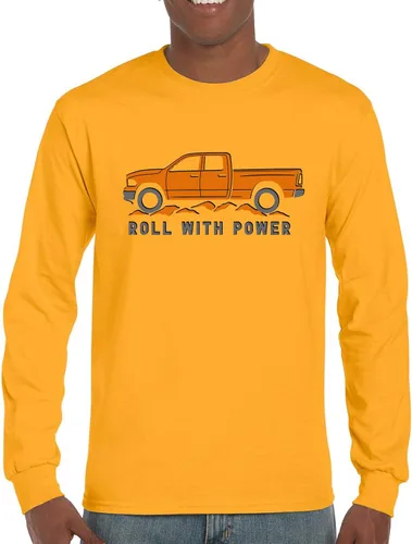 Miniatura 141 de Tee Hunt Camisetas gráficas y camisetas sin mangas para hombre Roll with Power Pickup Truck