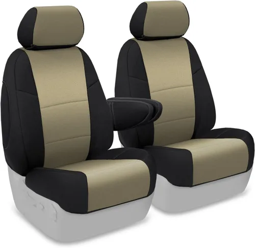 Miniatura 29 de Coverking Custom Fit Center 50/50 - Funda de asiento de cubo para modelos seleccionados Chevrolet Suburban 1500/2500, neopreno (negro)