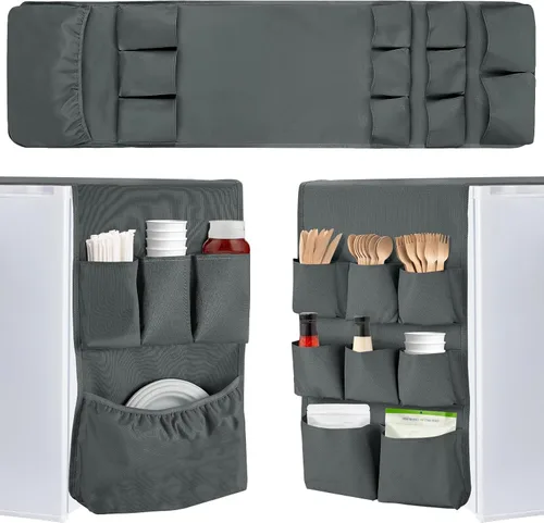 Miniatura 7 de Mini organizador extendido para nevera, 55 x 13 pulgadas, organizador de almacenamiento para el regreso a la escuela, dormitorio y oficina, sobre