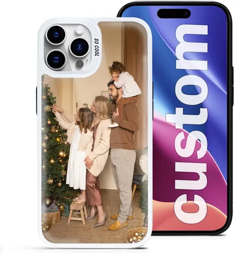 Fundas de teléfono personalizadas para iPhone 16 15 14 13 12 11 Pro/Max/Plus/XR/XS/X, crea tu propia funda con foto - Funda personalizada para 1 Foto