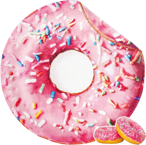 Miniatura 24 de Bnuitland - Manta graciosa de 72 pulgadas con diseño de pizza y funda para almohada (45×45 cm), 300 GSM, manta gigante de doble cara, novedosa