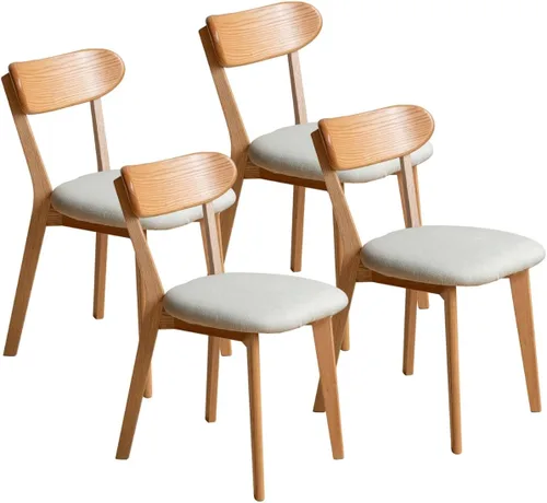Miniatura 23 de Sillas de comedor de madera maciza 100% - Prácticas sillas de cocina - Silla de madera para comedor, cocina (1, negro)