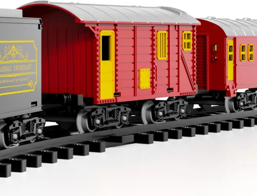 Miniatura 6 de Kukufun - Juego de tren eléctrico para niños, juguetes clásicos de tren de Navidad para niños y niñas, locomotora de vapor, motor, luces y sonido