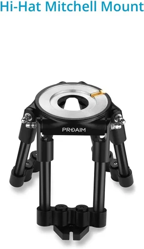 Miniatura 2 de PROAIM - Soporte de cuenco Hi-Hat de 2.953 in con tablero para disparos de ángulo bajo, 75 kg/165 lb Mounts in tight spaces where tripods can't