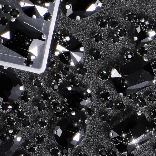 Miniatura 2 de WILLBOND 156 piezas de diamantes de imitación para coser con garra, diamantes de imitación de cristal con base plana, gemas con engaste de metal