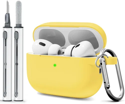 Miniatura 16 de Funda para AirPods Pro 2 con kit de limpieza, compatible con Airpods Pro de 2ª/1ª generación (cable USB-C) con llavero para mujeres y hombres, azul