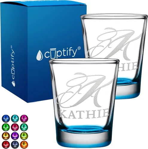 Miniatura 76 de Juego de 2 vasos de chupito personalizados para hombre, fondo azul, 2 onzas, grabados, regalo personalizado para cumpleaños, bodas, día del padre