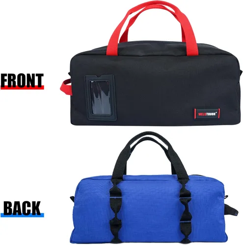 Miniatura 6 de MELOTOUGH Bolsa de herramientas de lona resistente, kit combinado de 1 bolsa organizadora de herramientas mediana y 1 grande para electricista