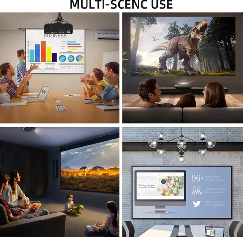 Miniatura 4 de Pantalla de proyector motorizada de 120 pulgadas 4:3 HD, pantalla de proyector eléctrico desplegable con control remoto, pantallas de proyector
