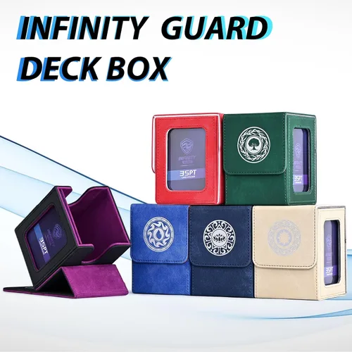 Miniatura 8 de Caja de almacenamiento de cartas Infinity Guard para MTG con pantalla para comandante para más de 100 cartas con doble funda, caja de almacenamiento