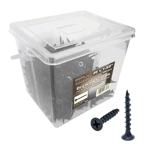 Miniatura 8 de #6 tornillos para paneles de yeso de 1-1/4 pulgadas, 4000 piezas, Phillips Drive, cabeza de corneta, rosca gruesa, punta afilada, acabado de fosfato