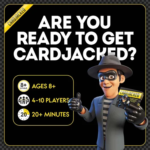 Miniatura 6 de CARDJACKED - Divertido juego de cartas para familias Juegos de cartas de fiesta para adultos 8-12 minutos de tiempo de juego Juego de cartas