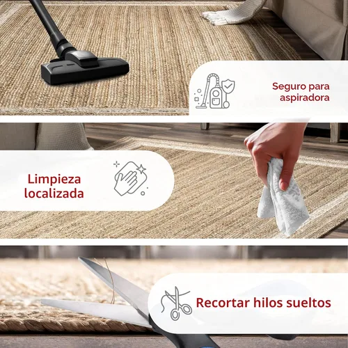 Miniatura 4 de nuLOOM Rikki - Alfombra costera trenzada de yute, 2 pies 6 pulgadas x 10 pies, color blanco hueso Rikki Blanquecino