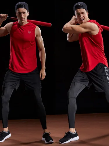 Miniatura 3 de NELEUS Dry Fit - Camiseta deportiva sin mangas para correr con capucha