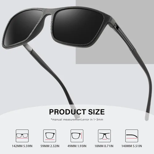 Miniatura 6 de Gafas de sol polarizadas para hombre, clásicas, ligeras, para conducir, pesca, golf, sol, protección UV 4PCS-negro+rojo+azul+lce azul-a