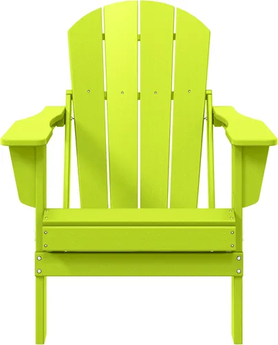 Miniatura 23 de WestinTrends Malibu HDPE - Silla plegable Adirondack de polietileno para exteriores, color negro
