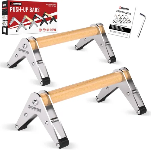 Push Up Bar - Heavy-Duty Stainless Steel Pushup Stands with Non-Slip Base, 660LB Capacity, Portable Home Gym Equipment for Strength Training & Floor