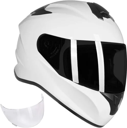 Miniatura 9 de ILM Casco de Motocicleta de Cara Completa para Calle con Rejillas de Ventilación Ampliadas, Visera de Repuesto Gratis para Hombres y Mujeres