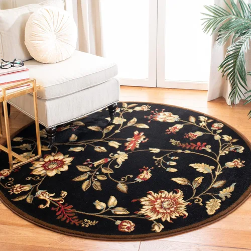 Miniatura 37 de SAFAVIEH - Alfombra de acento de la colección Lyndhurst, 3'3" x 5'3", color negro y multi, diseño floral tradicional, no desprende pelusa y de fácil