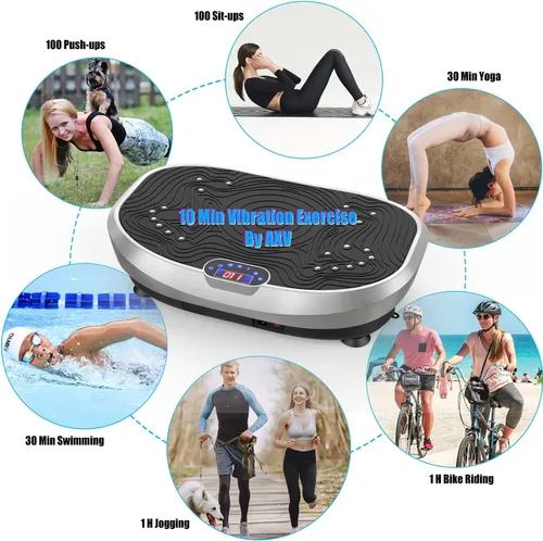 Miniatura 2 de AXV Vibration Plate Exercise Machine Whole Body Workout Power Vibrate Fitness Platform Vibrating Machine Exercise Board for Weight Loss Shaping