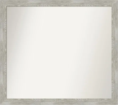 Miniatura 243 de Amanti Art Espejo de baño gris para sobre el fregadero, 31 x 48 pulgadas, espejo de tocador rectangular estrecho de color gris, marco de madera