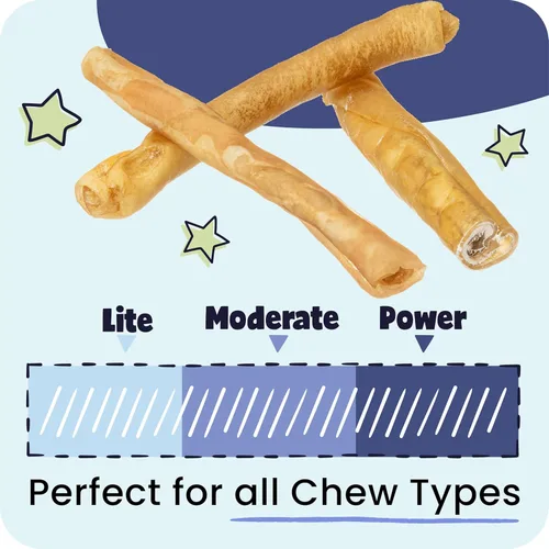 Miniatura 8 de Pawstruck Palitos naturales de colágeno de carne de res de 5 a 7 pulgadas para perros, alternativa de cuero crudo de larga duración, alta proteína