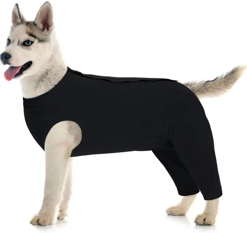 Miniatura 9 de Kuoser Traje de Cirugía para Perro Hembra Esterilización Macho Castración, Manga de Pierna de Perro para Dejar de Lamer Enterizo Suave para Perro