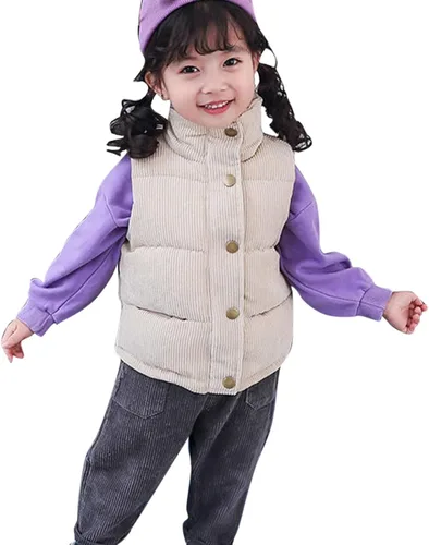 Miniatura 7 de Chaleco de forro polar mullido sin mangas para niños y niñas, abrigo con bolsillos para el pulgar