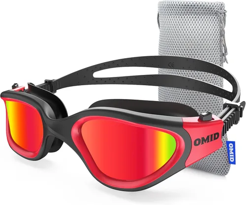 Miniatura 15 de OMID - Gafas de natación polarizadas P2, gafas antivaho para natación para hombres y mujeres adultas Marco A7-allblack Lente Plata