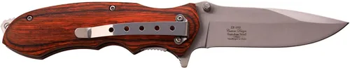 Miniatura 3 de Elk Ridge - Cuchillo plegable asistido por resorte al aire libre - Cerrado de 4.5 pulgadas, hoja de acero inoxidable con acabado satinado de 3.5