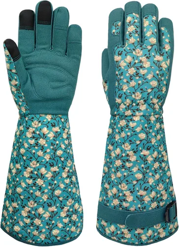 Miniatura 20 de Guantes Largos de Jardinería, Resistentes a Espinas y Pinchazos, Guantes Protectores para Rosas y Cactus para Jardinero, Regalos Girasol