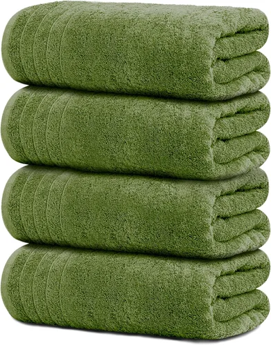Miniatura 14 de Tens Towels Paquete de 4 toallas de baño extra grandes de 30 x 60 pulgadas, 100% algodón, más grandes y ligeras, más rápidas de secar, súper suaves