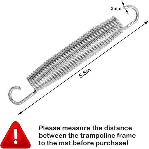Miniatura 2 de Paquete de 5 resortes de repuesto para trampolín de 5.5 pulgadas, accesorios de herramientas de resorte de acero inoxidable de alta resistencia